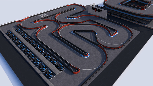 Calculadora de custos de pista de kart indoor da Ferkart